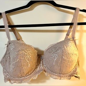 Frederick's of Hollywood Lace Bra in Beige